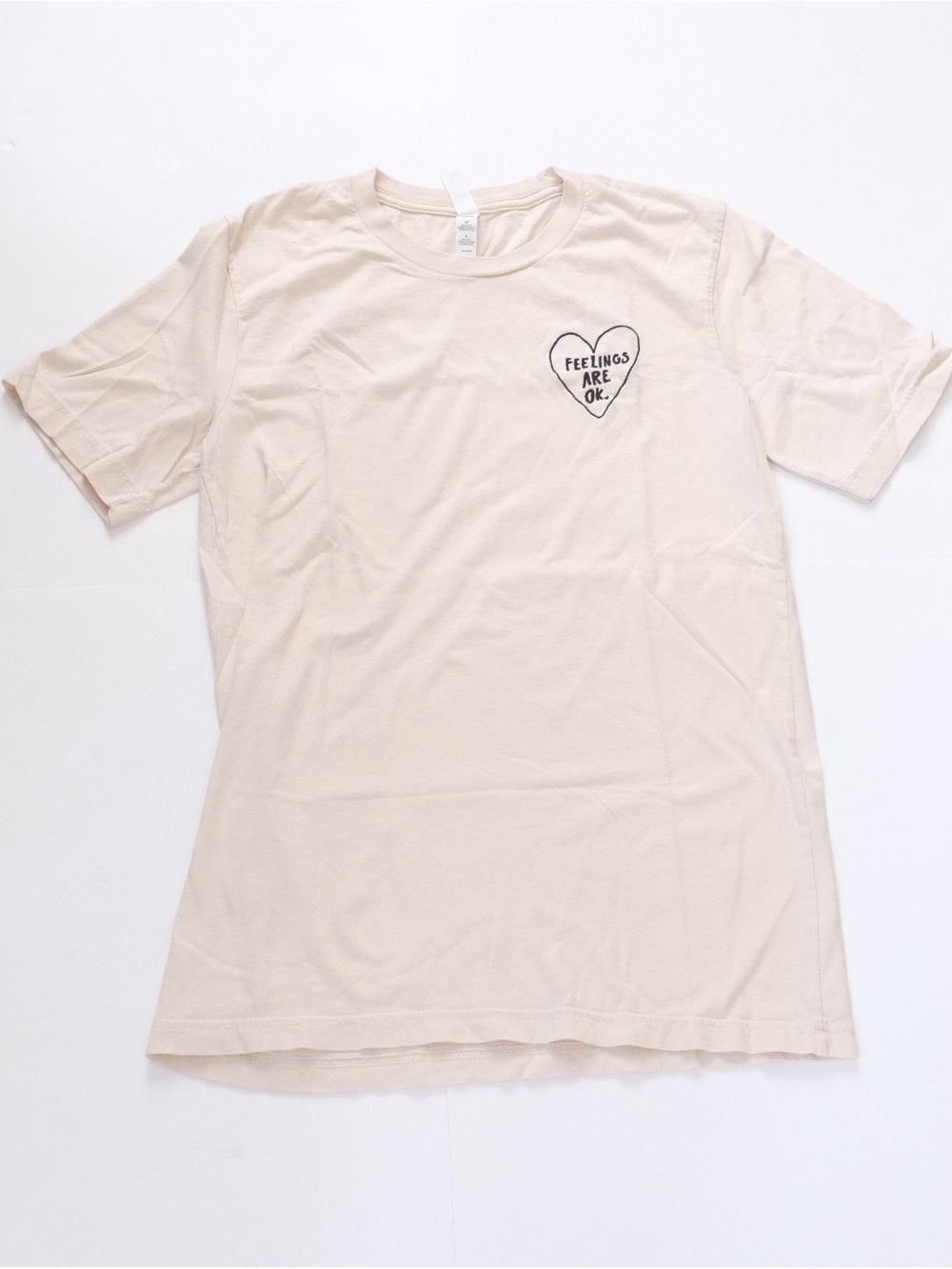 Feelings Are Okay Off White So Worth Loving Shirt - Size Small
